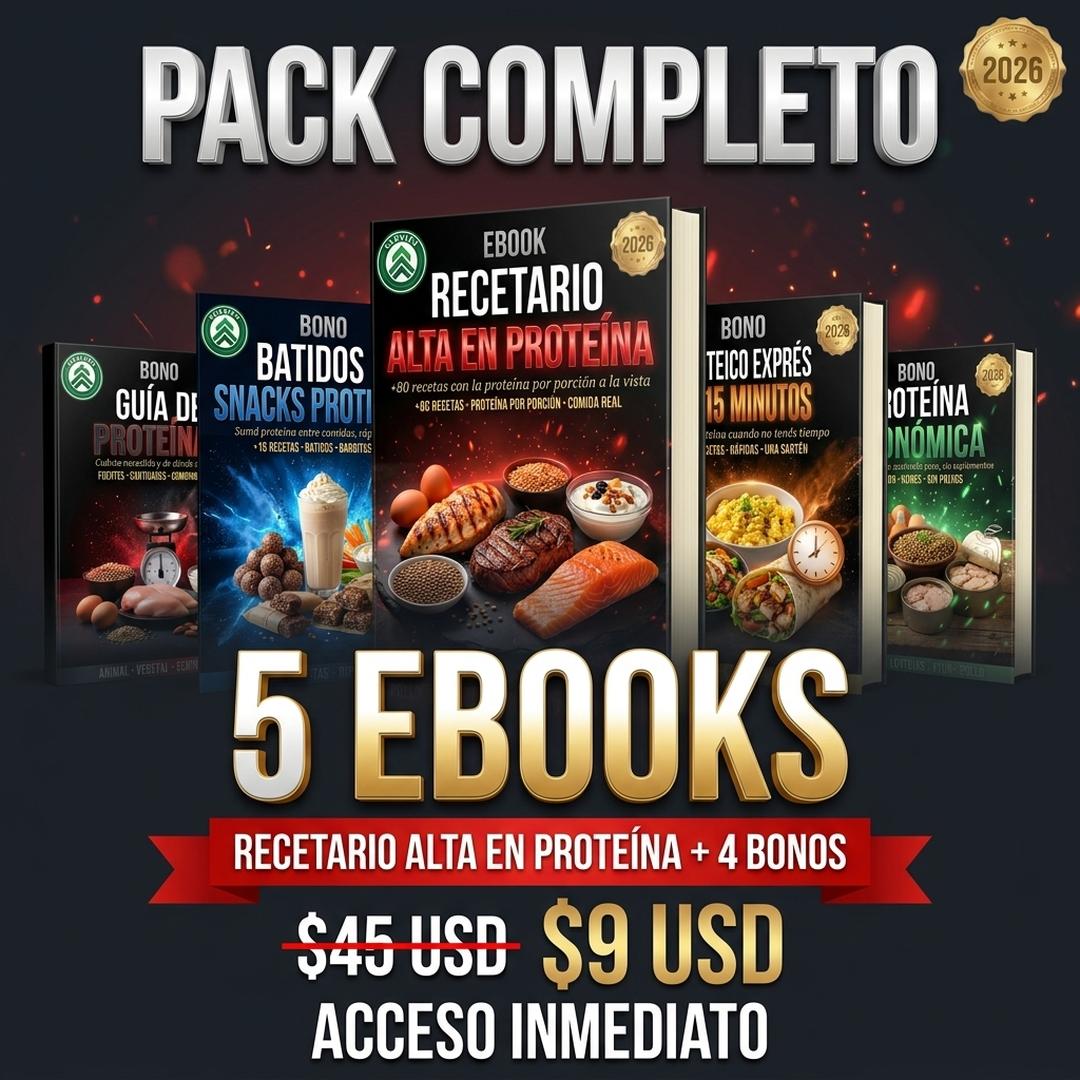 Pack Completo Recetario Alta en Proteína